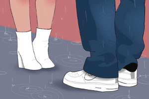 Un relato de sexo romántico bajo la lluvia